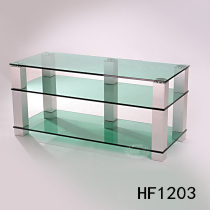 Art rack HF1203 black and white tempered glass sound rack cabinet sound rack equipment rack power amplifier rack