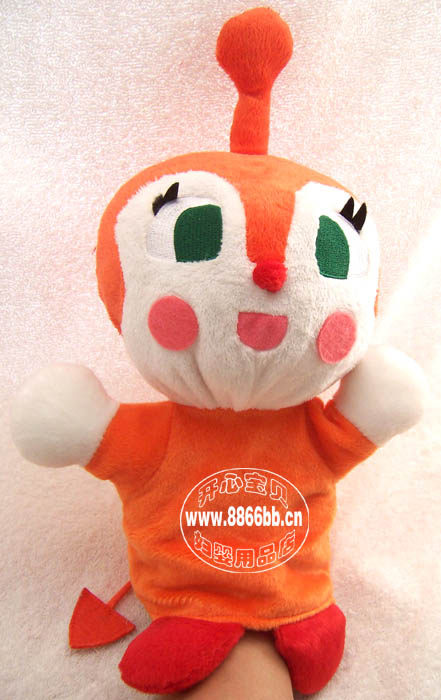 Japan's original single bread superman poison bacteria sister's hand puppet toy cartoon hand puppet Puppet with a parent-child game hand puppet