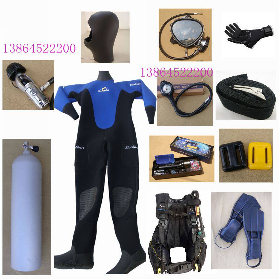 Aluminum alloy bottle diving bottle full set of diving equipment high pressure bottled diving aluminum bottle full set of dry wipe suit full mask