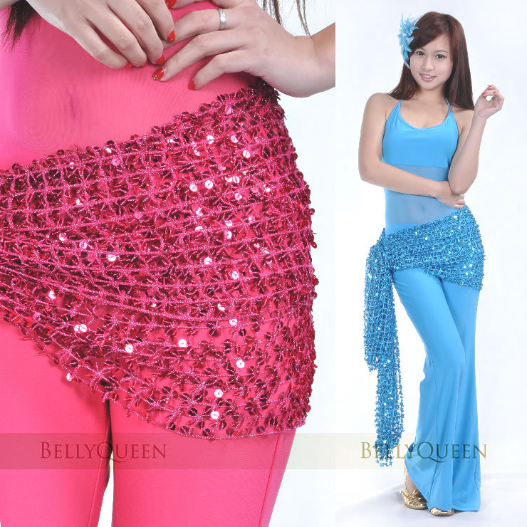 Belly leather dance waist Waist Trim Waist Towels HIP TOWEL Box Bright Sheet Hip Towel 200CMX50CM lengthened