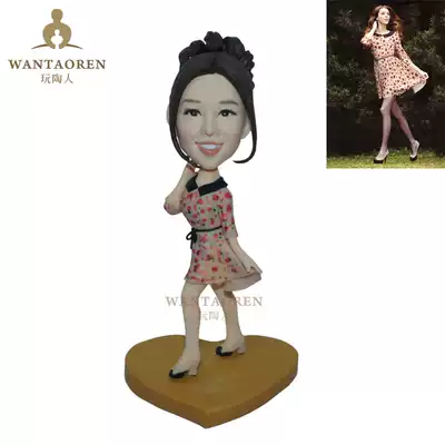 Playing pottery clay clay figurines real-life custom clay pinching figure diy doll soft pottery Doll Doll creative gift