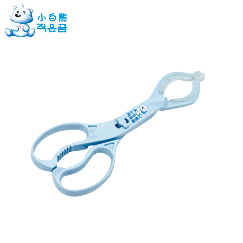 小白熊防滑奶瓶夹 高级硅胶奶瓶夹 奶嘴夹防脱落硅胶材质HL-0614