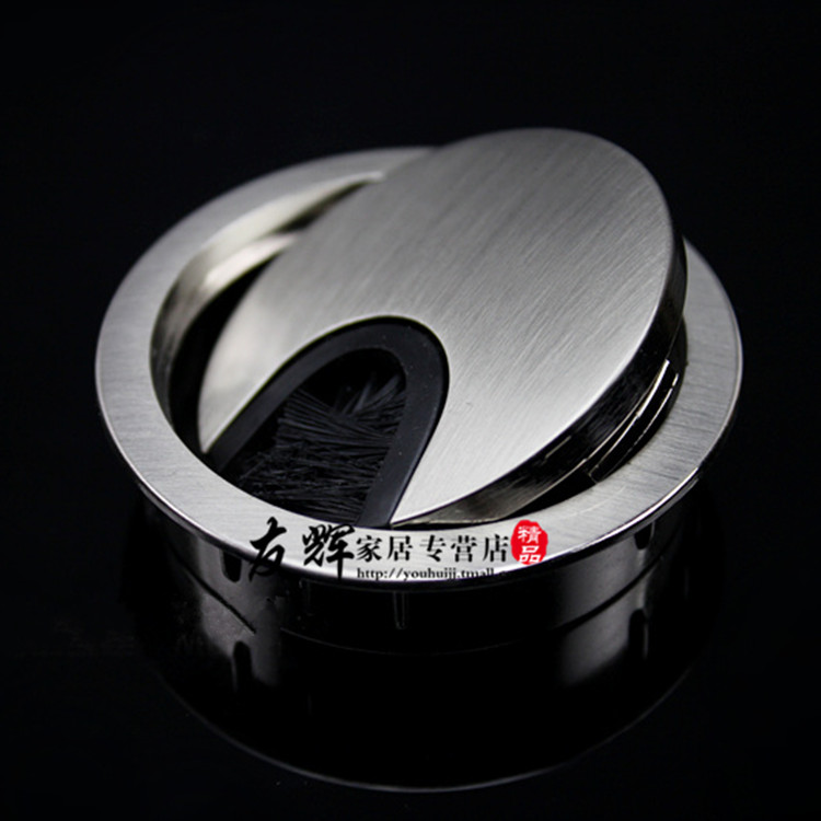 Zinc alloy wearing wire box alloy wire box computer desk walkway box wire box wire hole cover threading hole round drilling hole 50mm