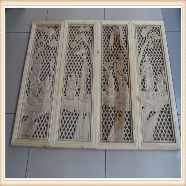 Solid wood carving MDF carving carving pendant features wood carving carving screen door can be customized