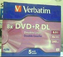 (Kingyu Century) Verbatim8X DVD DL 8 5GB Single Pack