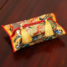 Коробка для салфеток 艺必旭中式新古典中式简约复古创意纸巾盒套布艺家用车用纸巾盒套 Art must