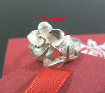 Three Drilling Credibility (silver jewelry workshop) Flowers And Flowers 9 9 Pure silver ring 42 PURE MANUAL WORK Can Be Set to Do