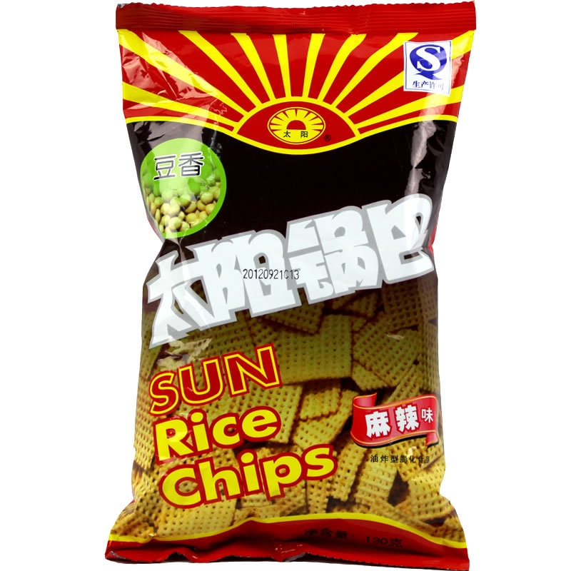 【天猫超市】太阳锅巴豆香麻辣味130g/袋 休闲零食 膨化 脆香