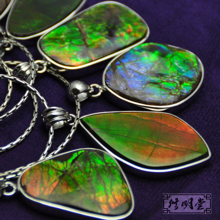 修明堂 优品加拿大天然斑彩石 斑彩吊坠 香港李居明强力推荐饰物