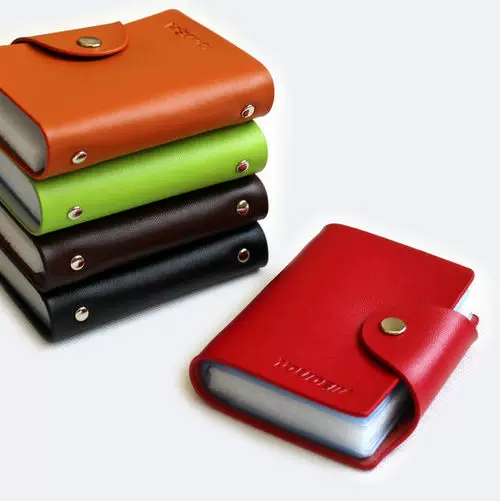 Capacious men's leather card holder, genuine leather