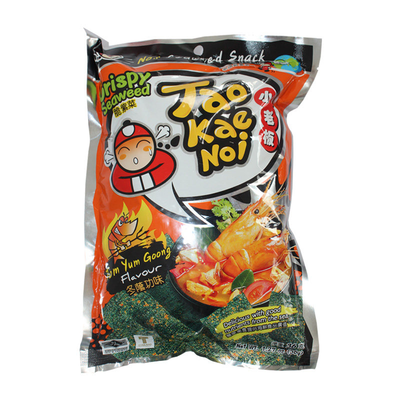 【天猫超市】泰国进口海苔 小老板冬阴功味烤海苔 36g/袋