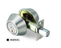 Stainless steel luxury double head lock stationary door lock double sided auxiliary lock room door lock anti-theft lock 102SS
