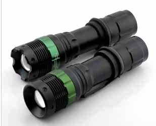Intense Light Flashlight CREE LED Lens Far Shot Mechanical Zoom Tactical Glare flashlight 18650 Charging