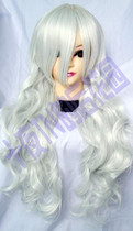 Ten nights TN silver white curly hair Mila Jenny Black Deacon Queen Karin cos Wig Various lengths