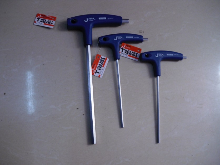 Jieke T-shaped hexagon wrench flat head T-shaped hexagon Japanese-style T-shaped hexagon wrench light gray