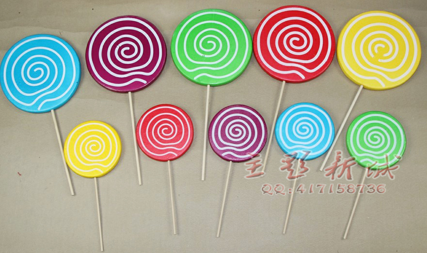 Foam material lollipops, home decoration, photo studio, children's performance props, wedding photography, small 8 yuan, large 12 yuan