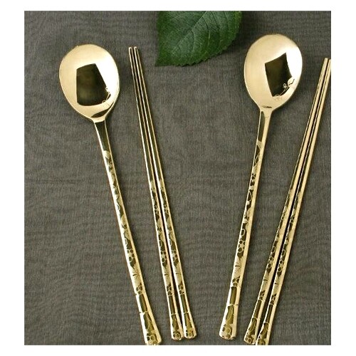 South Korea Original Imported Cutlery Utensils Chopsticks Spoon Suit of 10 pieces