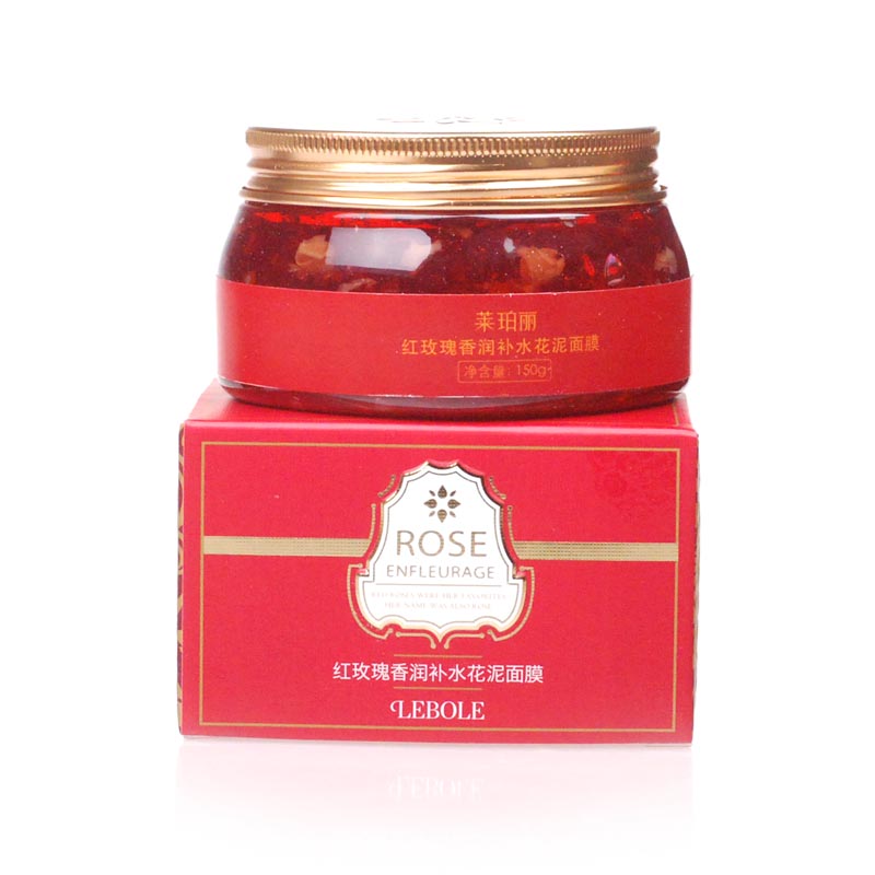 Lebole/莱珀丽红玫瑰香润补水花泥面膜150ml