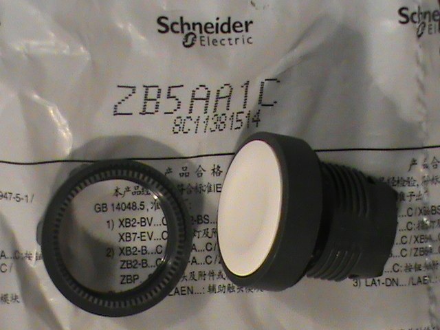 Schneider Schneider XB5A plastic modular switch white flat head button head ZB5AA1C