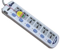 10A independent push button switch Six-seat wiring board drag plug board plug and row plug converter★With insurance lightning protection