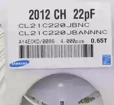 0805 SMD Capacitor 22PF 22p Precision plusmn 5% (100 only) Capacitor