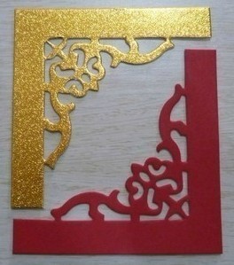 Cross Stitch Cardboard Corner Flower European Style Corner Flower Red Gold 100 Bundles Carved Cardboard Corner Flower