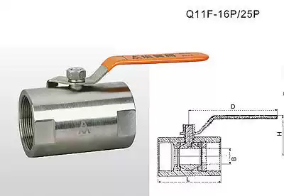 Emeco 8252A stainless steel ball valve rod type (chrome-plated copper core 304)DN15 (with various specifications)