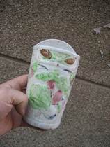 Fine Shallow Relief Radish Chinese Cabbage Tattoo Chopsticks Cage Ancient Play Antique Republic China Collection Paity Old 1