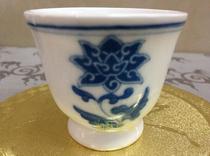 Liling Qunli old porcelain 8 Money small wine glass square 70 s production