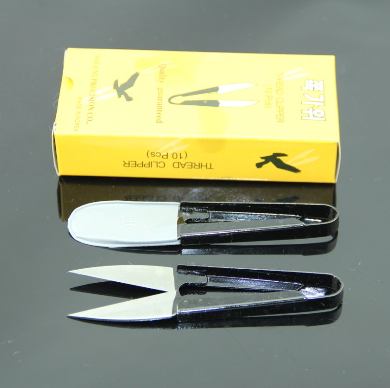 South Korea Yarn Cut Small Scissors Cross Stitch Scissors Wire Head Sheared Spring U Type Scissors Cut Wire Head Sewing Yarn Cut