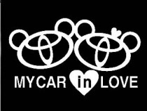 CAR sticker reflective CAR sticker small sticker rear logo-MY CAR IN LOVE Toyota special sticker