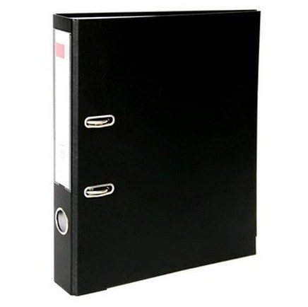 Deli binder folder Punched a4 double hole folder 2 inch PVC quick work clip Black two hole folder information folder Sorting storage folder Archive office supplies