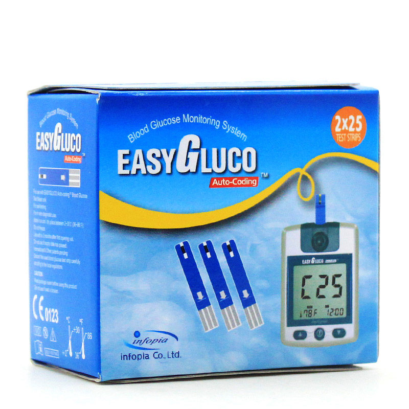 易康二型血糖试纸片50条家用正品附一次性采血针头糖尿病组合套装