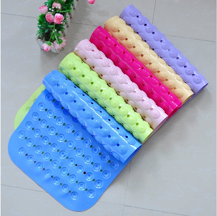 Large Size Color Bath Mat PVC Bathrooms Bathroom Foot Mat Massage Suction Cups FLOOR MAT DOOR MAT BATHROOM ANTI-SLIP MAT