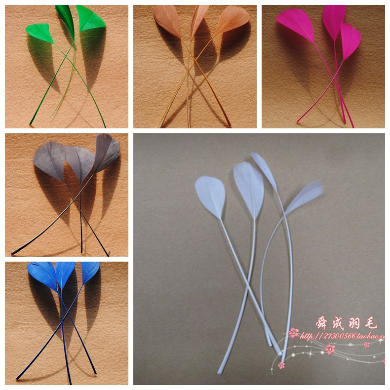 DIY Feather Clothing Accessories Fashion Colorful Single Root Feather Handmade Ornament Accessories Raw Material Decorative Feathers