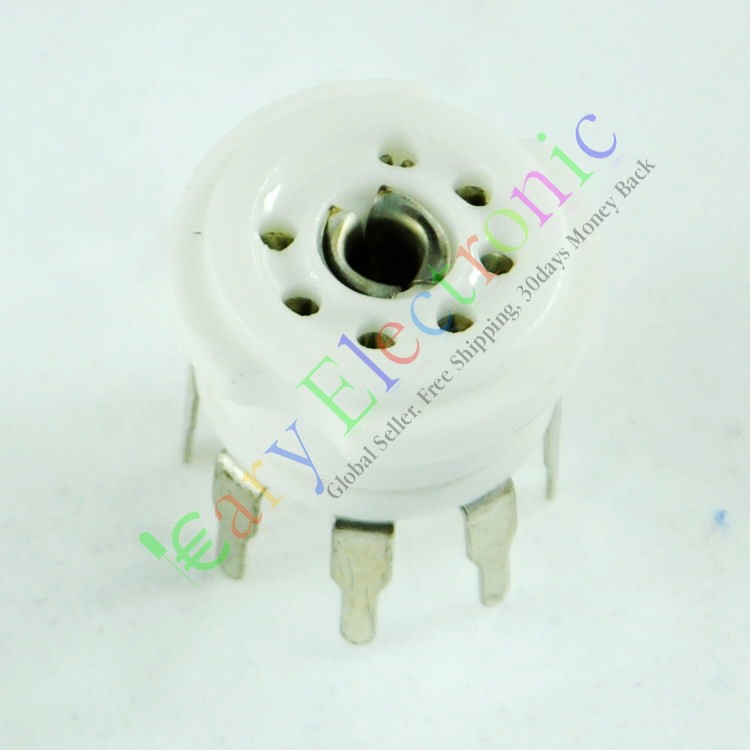 New seven-legged ceramic vacuum tube silver-plated tube seat PCB audio amplifier DIY accessories GZC7-Y1
