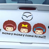 Мультяшный мусс, кукла, наклейка, на удачу