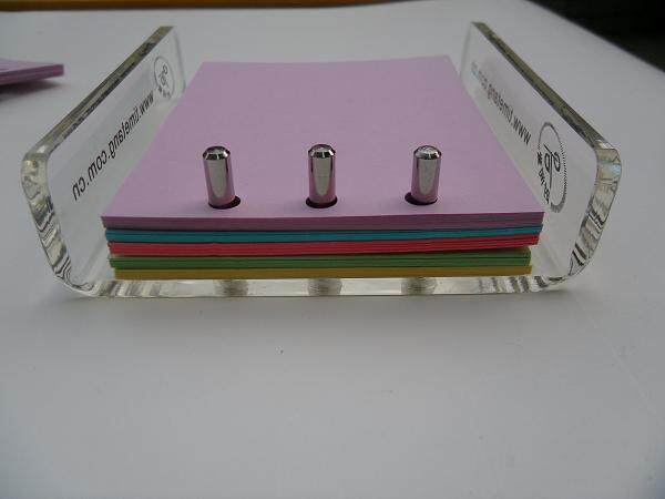 GTD Dedicated Time Hall Three-Hole Sticky Note Holder Desktop Sticky Note Box New steel column design