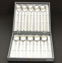 Korean original imported catering utensils stainless steel chopsticks spoon set 10-piece set