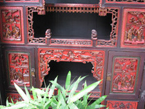 Chu Town Chuzhen Hubei Folk Folk Folk Cultural Relics Traditional Wood Art Lake Xiangcultural Chu Cultural Wood Carving Cabinet