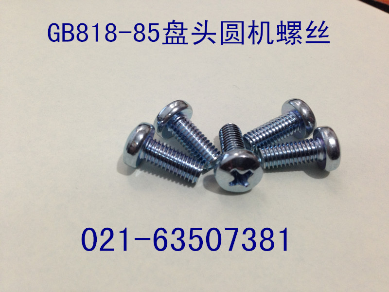 GB818-85 cross disc head round machine screw galvanized meta head machine screws M8X12 16 20 25 -50