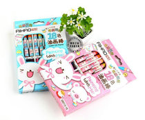 Hobby 6 angular wax pen suede doll 18 color oil painting stick