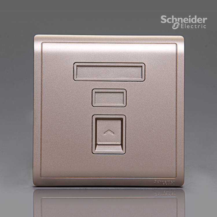 Schneiderfengshan Drunk Golden Phone Socket E8231RJS4_WG Champagne Golden Switch Socket