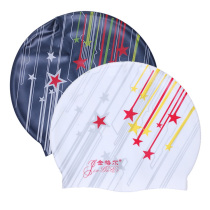 Swimming equipment Jingle swimming cap pure silicone swimming cap high elastic personality new star cap