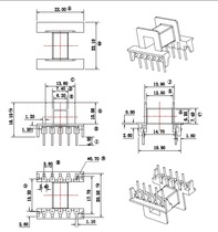 Large quantity discount transformer inductance ef20 horizontal 5 5 5 single slot needle pitch 3 8 row pitch 15 2 bagwood frame