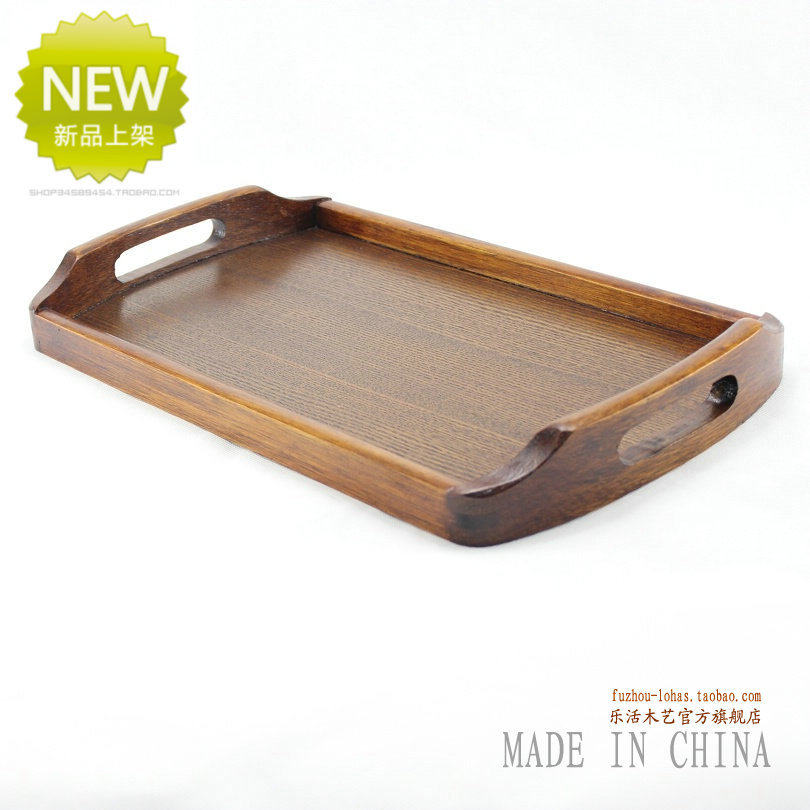 Wooden tray Japanese and Korean portable elbow wooden tray wooden fruit plate dinner plate wooden tray wooden tray