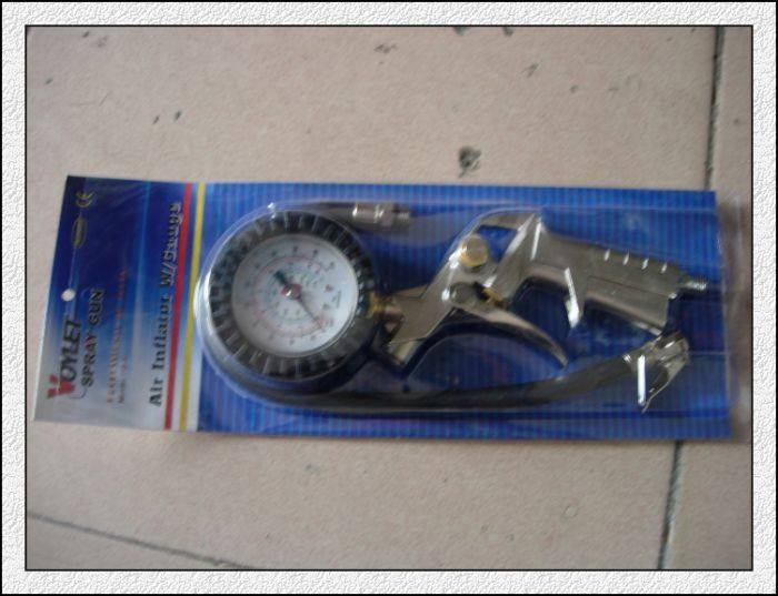 All-in-one pneumatic car tire pressure gun with deflation, inflating air pressure, tire pressure gauge, tire pressure gun