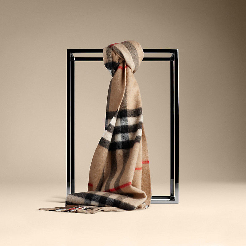 Burberry博柏利 Heritage 格纹羊绒围巾 39295221