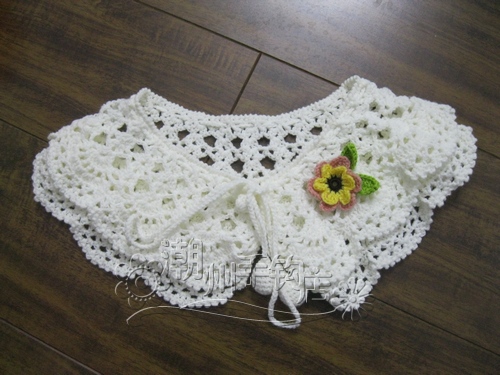 Hand crochet double lace wild shawl collar New exquisite corsage