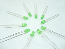 3MM green hair green LED LED long leg light lead lead lead product light